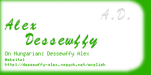 alex dessewffy business card